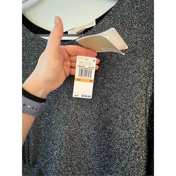 Michael Kors black silver dress size 3X NWT - Picture 7 of 13